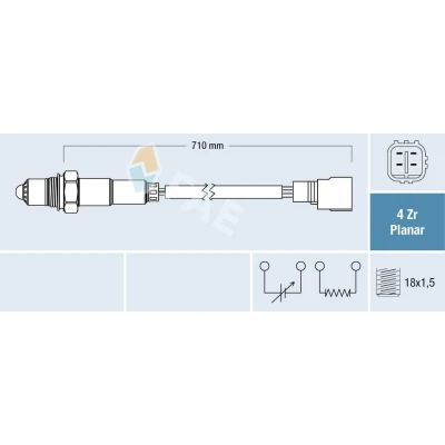 Billede af FAE 77311 Lambdasonde TOYOTA: Avensis II Station Wagon, RAV4 SUV, Verso