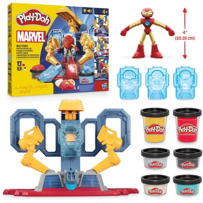 Billede af Play Doh Modellervoks Spil Iron Man Armor Factory Gul