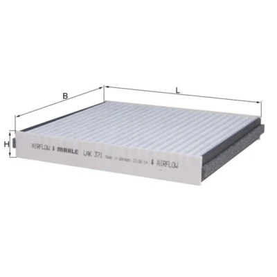 Billede af MAHLE ORIGINAL LAK 371 Kabinefilter Aktivkulfilter 215,0 200 30,0 SUBARU: Forester II, NISSAN: X Trail