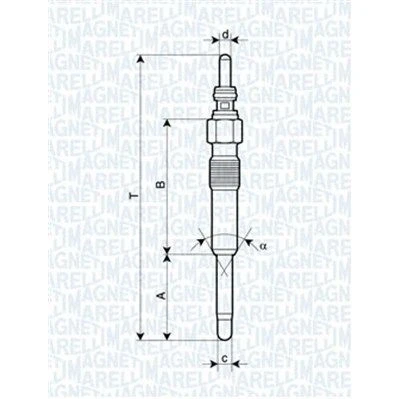 Billede af MAGNETI MARELLI 062900006304 Gløderør 11V 10A M10X1 VOLKSWAGEN: Multivan 5 (7HM, Golf 4, Touareg I, SKODA: Fabia 2, 1 Combi, Superb I Sedan