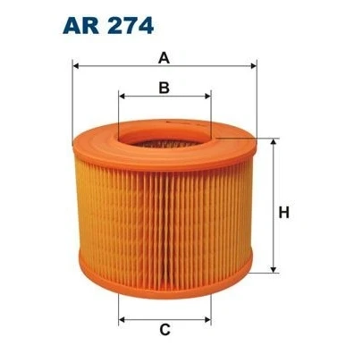 Billede af FILTRON AR 274 Luftfilter 130 177 Filterindsats RENAULT: MEGANE 1, 1 Coach