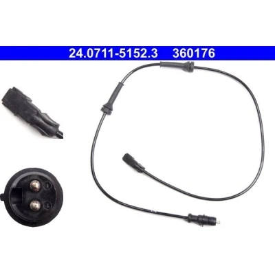 Billede af ATE 24.0711 5152.3 ABS Sensor 810 RENAULT: MEGANE 2 Kombi, SCENIC 2,