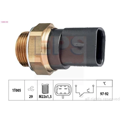 Billede af EPS 1.850.103 Temperaturkontakt, kølerventilator M22x1,5 Made in Italy OE Equivalent FIAT: Cinquecento