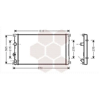 Billede af VAN WEZEL 43002276 Radiator Aluminium 730 415 26 Mekanisk fuget køleripper