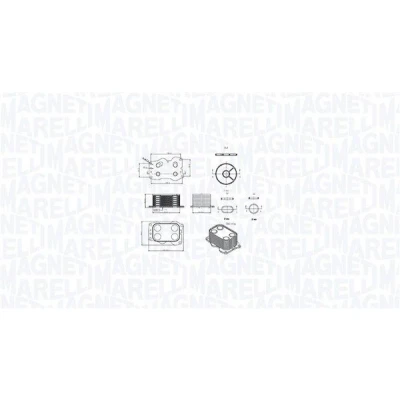 Billede af MAGNETI MARELLI 350300000900 Olieradiator FORD: C Max, Focus 2 Kombi, PEUGEOT: 308 I SW, Hatchback, VOLVO: V50