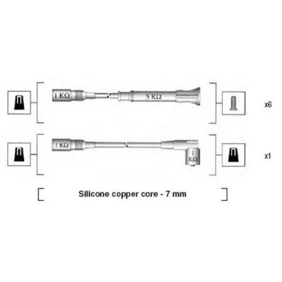 Billede af MAGNETI MARELLI 941075180556 Tændkabelsæt BMW: 3 Sedan, 5 Sedan