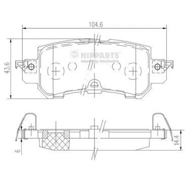 Billede af Bremseklodser NIPPARTS N3613026