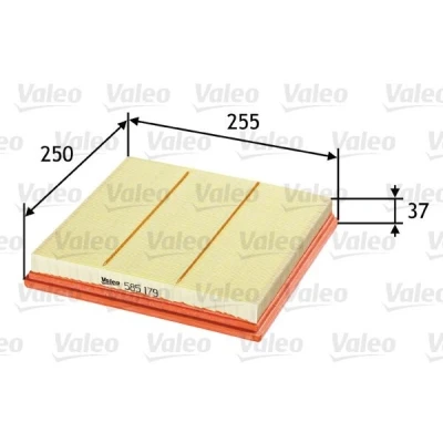 Billede af VALEO 585179 Luftfilter 35 250 256 Filterindsats OPEL: Astra J Sports Tourer, Hatchback, GTC, CHEVROLET: Cruze Sedan, Hatchback