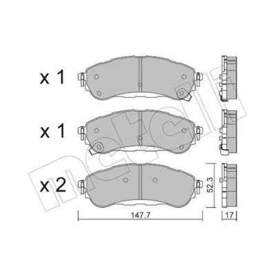 Billede af METELLI 22 1344 0 Bremseklodser med akustisk advarsel for slid FORD: Ranger Mk3
