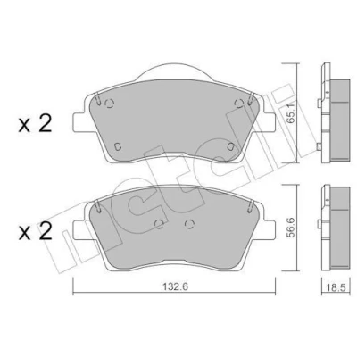 Billede af METELLI 22 1249 0 Bremseklodser Ekskl. slidadvarselskontakt VOLVO: XC40