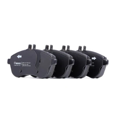 Billede af BOSCH 0 986 494 667 Bremseklodser Low Metallic med anti knirke plade, skruer fjeder, tilbehør MERCEDES BENZ: C klasse T modell