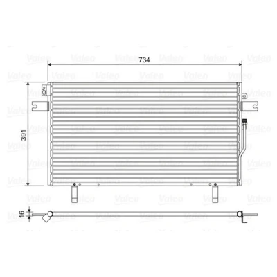 Billede af VALEO 814489 Kondensator uden tørrer Aluminium 391mm
