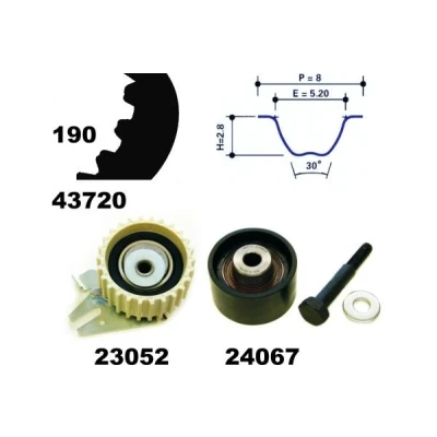Billede af MAPCO 23720 Tandremssæt 190 OPEL: Astra H Caravan, GTC, Hatchback, SAAB: 9 3 Stationcar, Sedan, FIAT: Grande Punto Hatchback
