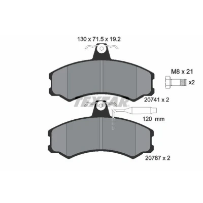 Billede af TEXTAR 2074101 Bremseklodser med indbygget slid advarselskontakt bremsecaliperskruer FIAT: Ducato I Ladvogn/Chassis, Panorama