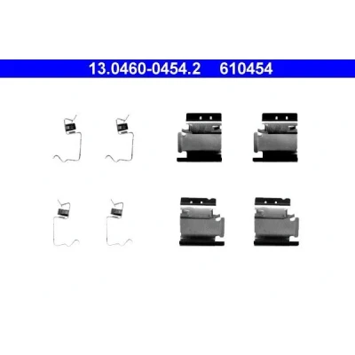 Billede af ATE 13.0460 0454.2 Tilbehørssæt, skivebremsebelægning TOYOTA: Corolla Verso, Avensis II Station Wagon, Hatchback, PEUGEOT: 206 Hatchback