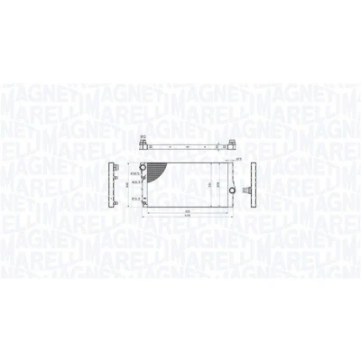 Billede af MAGNETI MARELLI 350213214600 Radiator til køretøjer med manuelt gear 600 326 32 Loddet køleripper