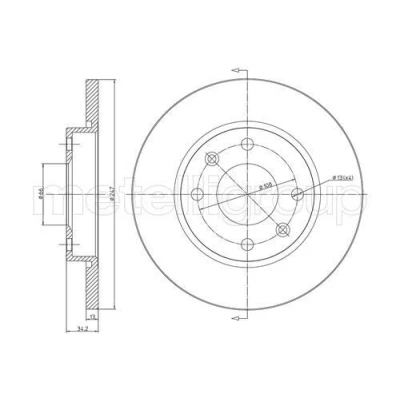 Billede af Bremseskive METELLI 23 0486C