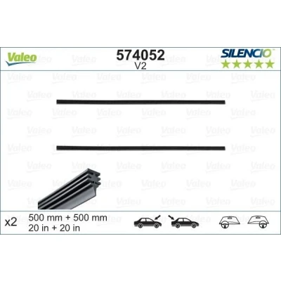 Billede af VALEO SILENCIO CONVENTIONAL SET 574052 Viskergummi 500, 500/500