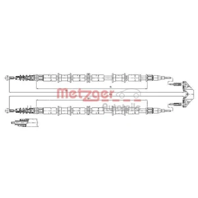 Billede af METZGER 11.5865 Håndbremsekabel bag 1677/1495+1677/1495 Skivebremse COFLE OPEL: Zafira A
