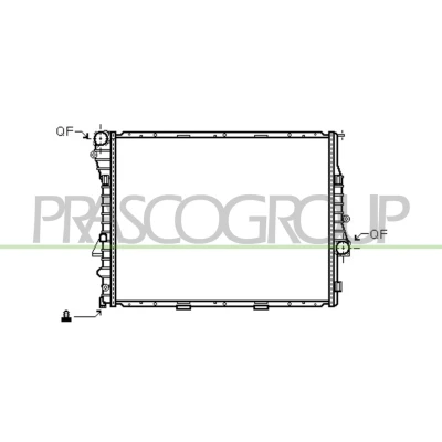 Billede af PRASCO BM820R005 Radiator Aluminium 590mm 598mm 26mm med lynkobling Loddet køleripper BMW: X5