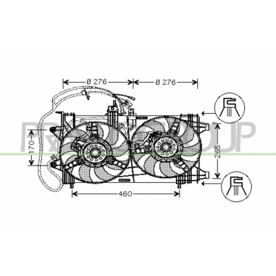 Billede af PRASCO FT133F003 Køleventilator 276 12 120 160