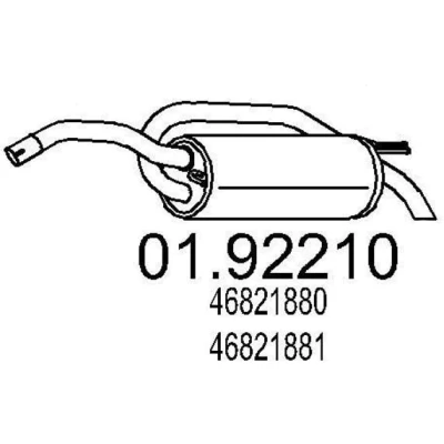 Billede af MTS 01.92210 Lydpotte 1050 FIAT: Stilo Hatchback