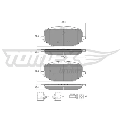 Billede af Bremseklodser TOMEX Brakes TX 60 54