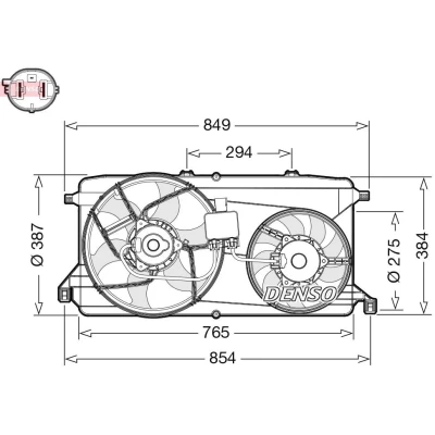 Billede af DENSO DER10009 Køleventilator 12