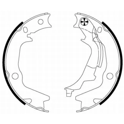Billede af HELLA 8DA 355 050 261 Håndbremseklodser med håndbremsegreb HYUNDAI: i20 I Hatchback