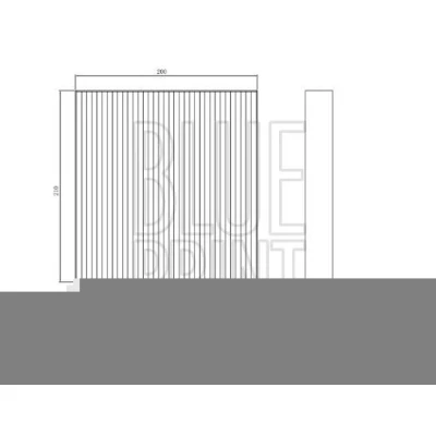 Billede af BLUE PRINT ADBP250116 Kabinefilter Pollenfilter 210mm 200mm 30mm