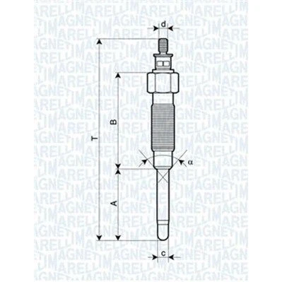 Billede af MAGNETI MARELLI 062900065304 Gløderør 11V 10A M10X1,25 TOYOTA: HIACE 4 Kasten, HILUX 2 Pritsche/Fahrgestell (LN6, LN5, YN6, YN5, 5ZN1, 5 Pick up