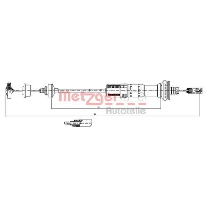 Billede af METZGER 11.3048 Koblingskabel med automatisk justering COFLE PEUGEOT: 206 Hatchback, 206+ Hatchback