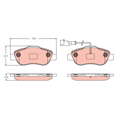 Billede af TRW GDB2415 Bremseklodser Inkl. slidadvarselskontakt FORD: KA Hatchback