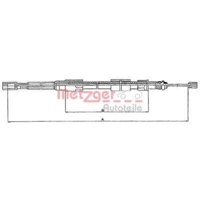 Billede af METZGER 10.7211 Håndbremsekabel bagved til højre 1690/1282 COFLE VOLKSWAGEN: LT 28 35 I Ladvogn / Chassis