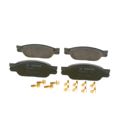 Billede af BOSCH 0 986 494 141 Bremseklodser Low Metallic Inkl. slidadvarselskontakt med monteringsvejledning, anti knirke plade, skruer JAGUAR: S Type