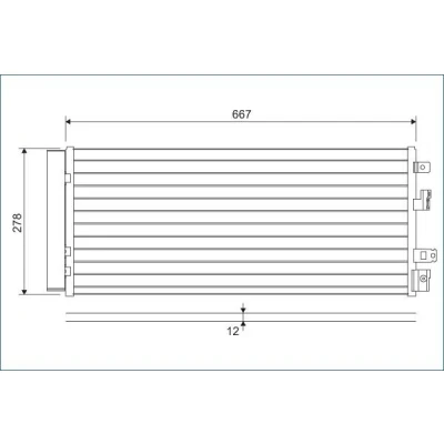 Billede af VALEO 822575 Kondensator med tørrer Aluminium 278 OPEL: Corsa E Hatchback