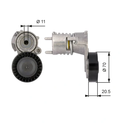 Billede af GATES FleetRunner Micro V Kit T39117 Strammehjul VOLVO: V50, FORD: Focus 2