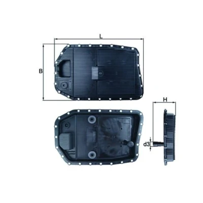 Billede af MAHLE ORIGINAL HX 154 Bundkar, automatisk gear med pakning filter BMW: 5 Touring, 3 Sedan, Touring