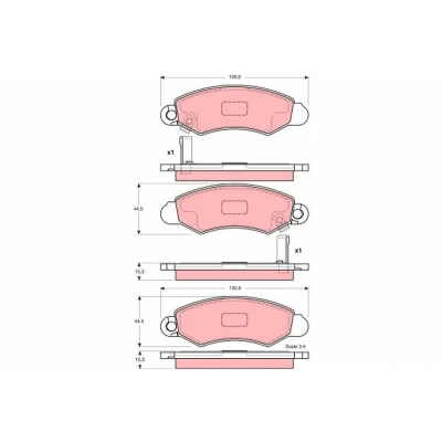 Billede af TRW GDB3215 Bremseklodser med akustisk advarsel for slid SUZUKI: SWIFT 2