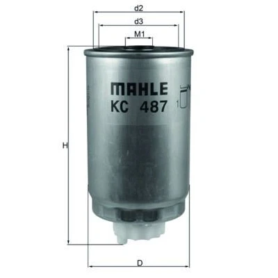 Billede af MAHLE ORIGINAL KC 487 Brændstoffilter Påskruet filter FIAT: Freemont, DODGE: Caliber