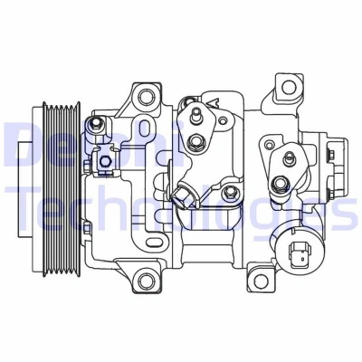 Billede af DELPHI CS20478 Kompressor 6ZSE14 PAG 46 med kompressorolie TOYOTA: Avensis III Stationcar