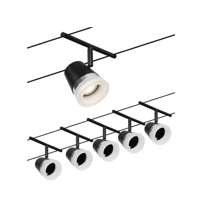 Billede af Paulmann Cone wiresystem basissæt 5 lk, mat sort
