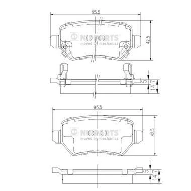 Billede af Bremseklodser NIPPARTS N3610310