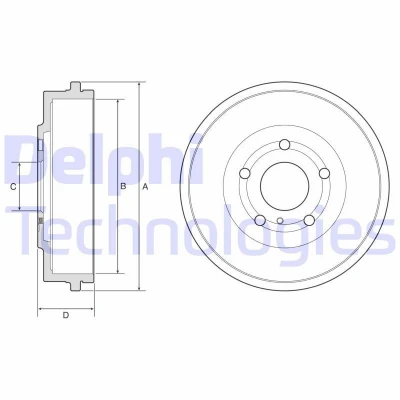 Billede af Bremsetromle DELPHI BF639