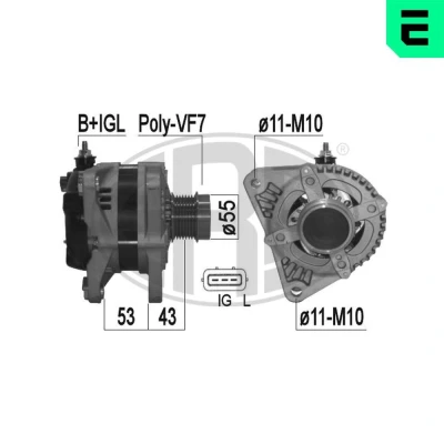 Billede af ERA 209369A Generator 14V 140A SUZUKI: Grand Vitara 2 SUV