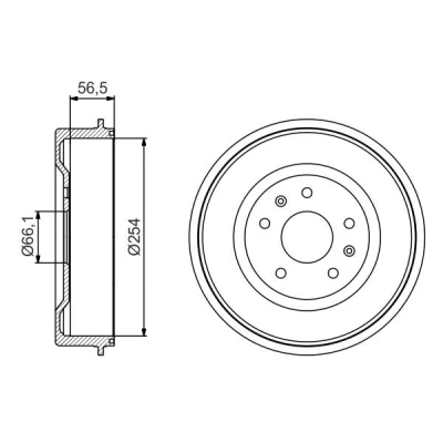 Billede af BOSCH 0 986 477 227 Bremsetromler 303 bagaksel