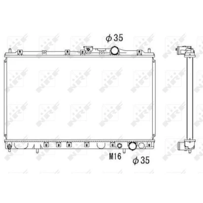 Billede af NRF 58182 Radiator Aluminium 661 375 16 Loddet køleripper MITSUBISHI: Lancer 5 Limousine