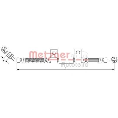 Billede af METZGER 4110831 Bremseslange 669 M10 x 1