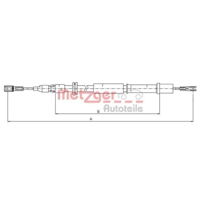 Billede af METZGER 10.9832 Håndbremsekabel 1167/900 COFLE