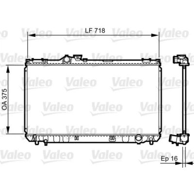 Billede af VALEO 734498 Radiator Aluminium 375 718 16 med kølemiddelregulator Loddet køleripper